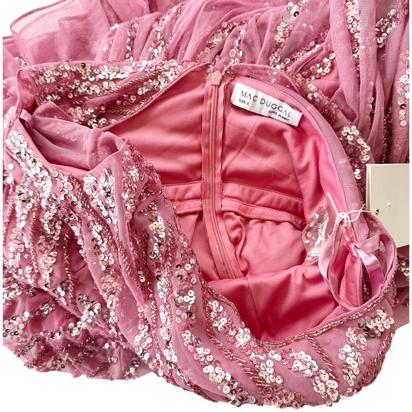 Mac Duggal • Cap Sleeve Boat Neck Gown - Picture 7 of 16